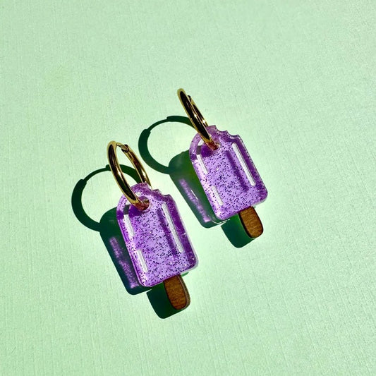 Purple Popsicle Acrylic Earrings