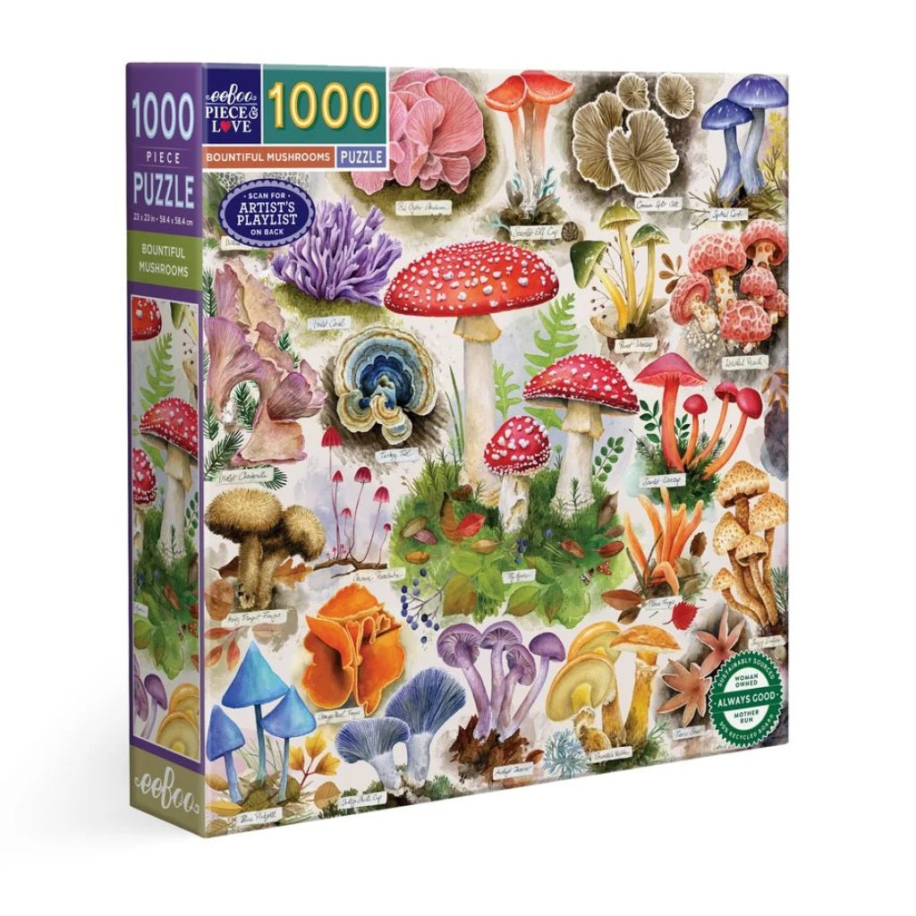 1000 Piece Puzzle: Bountiful Mushrooms