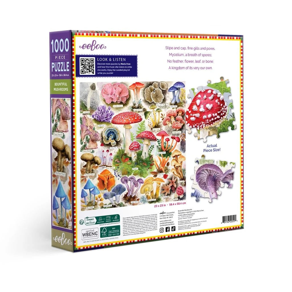 1000 Piece Puzzle: Bountiful Mushrooms