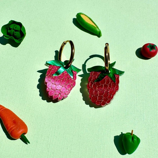 Raspberry Acrylic Earrings