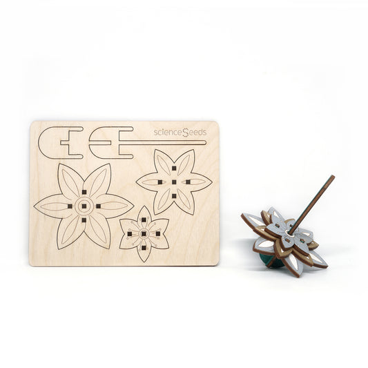 DIY Wooden Spinning Top: Dahlia