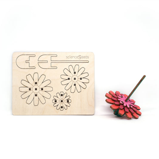 DIY Wooden Spinning Top: Daisy