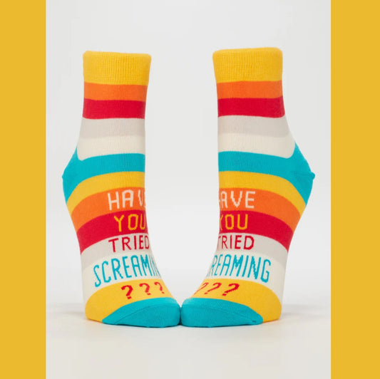 Women's Ankle Socks: Tried Screaming?