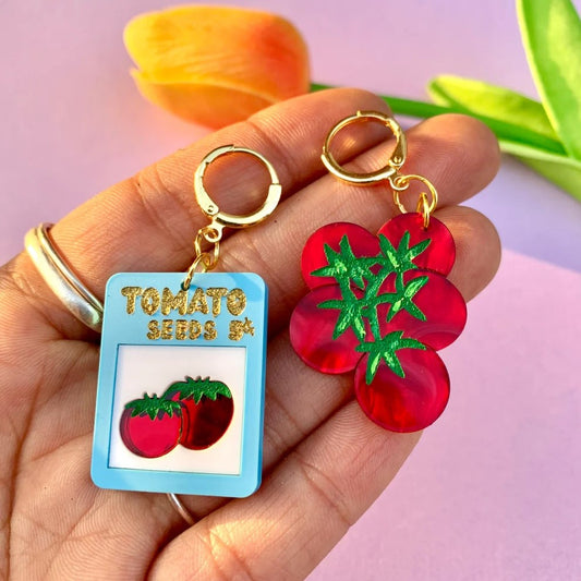 Tomato Seeds Acrylic Earrings