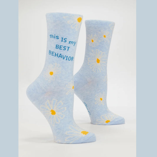 Women's Crew Socks: This Is My Best Behavior