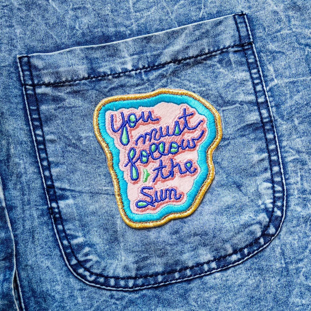 Jeffrey Gibson Iron On Patch: You Must Follow the Sun