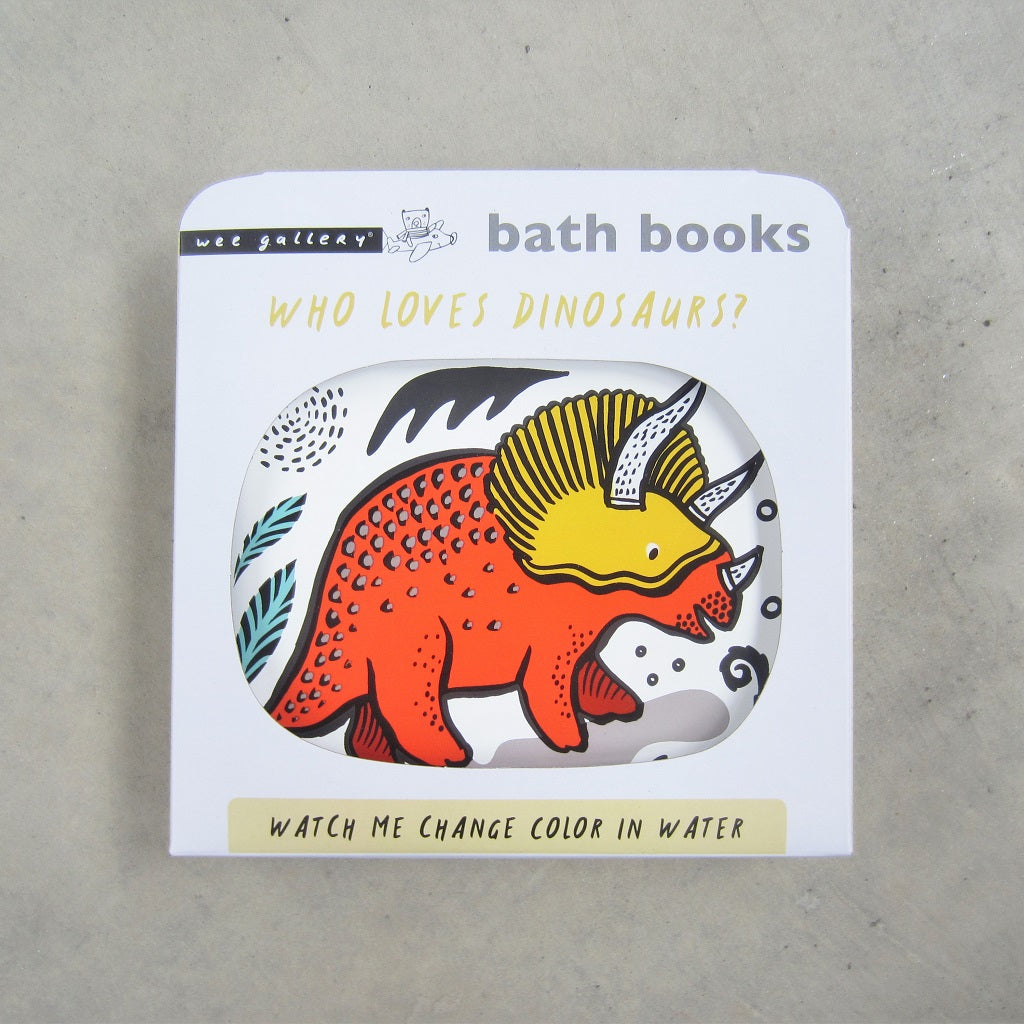 Color Me Bath Book: Who Loves Dinosaurs?