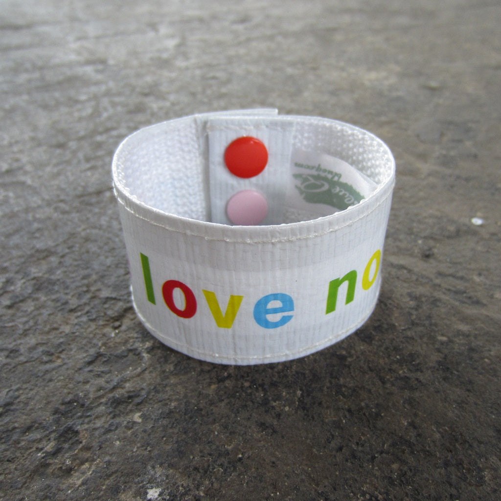 Cuff Bracelet: Make Love Not War