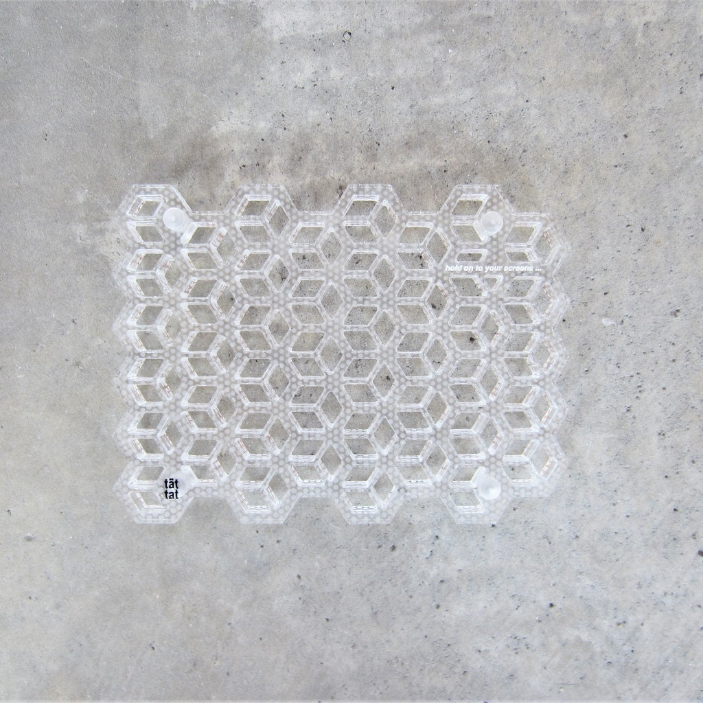 Recycled Flat Screen Soap Dish: Honeycomb