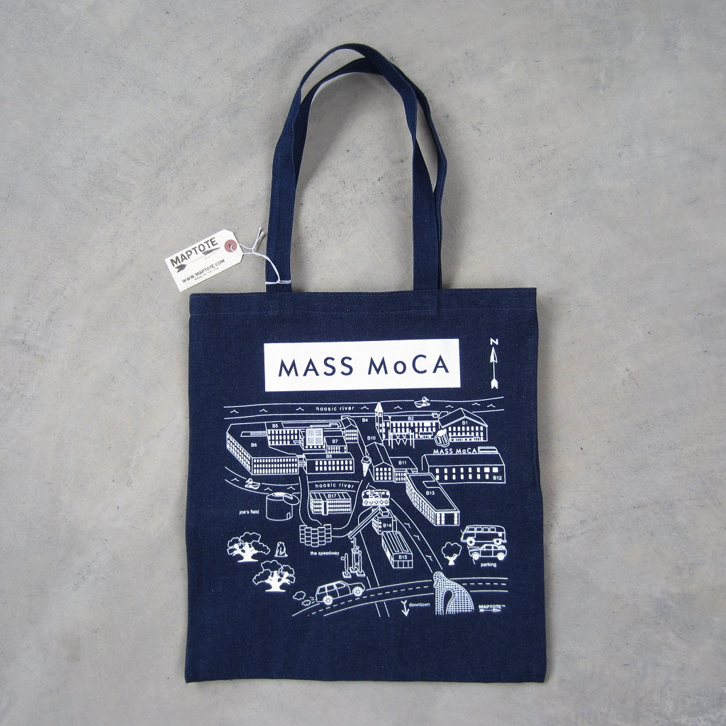 MASS MoCA Denim Tote Bag: Museum Map
