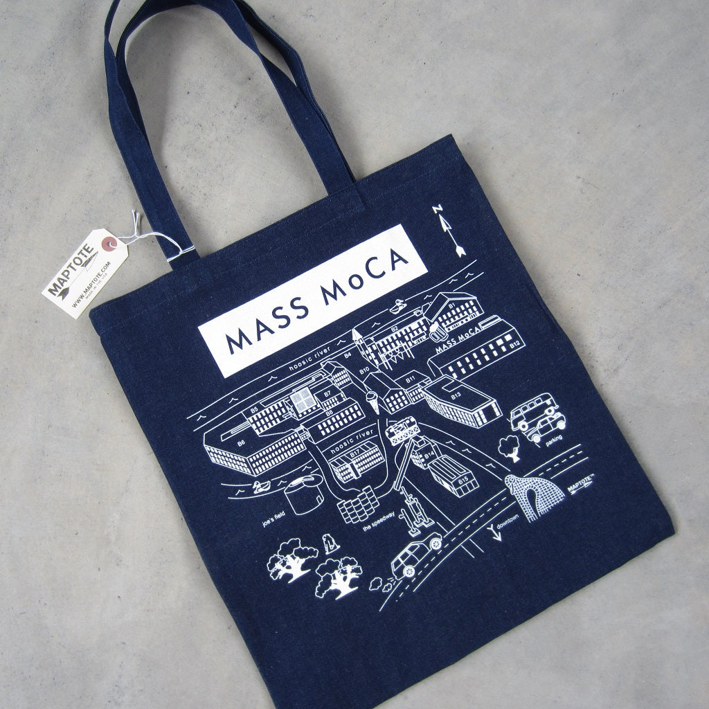 MASS MoCA Denim Tote Bag: Museum Map