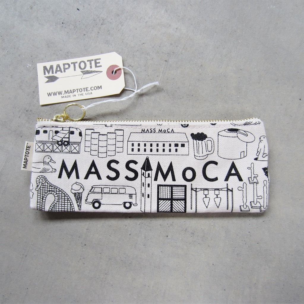 MASS MoCA Canvas Pencil Pouch: Museum Icons