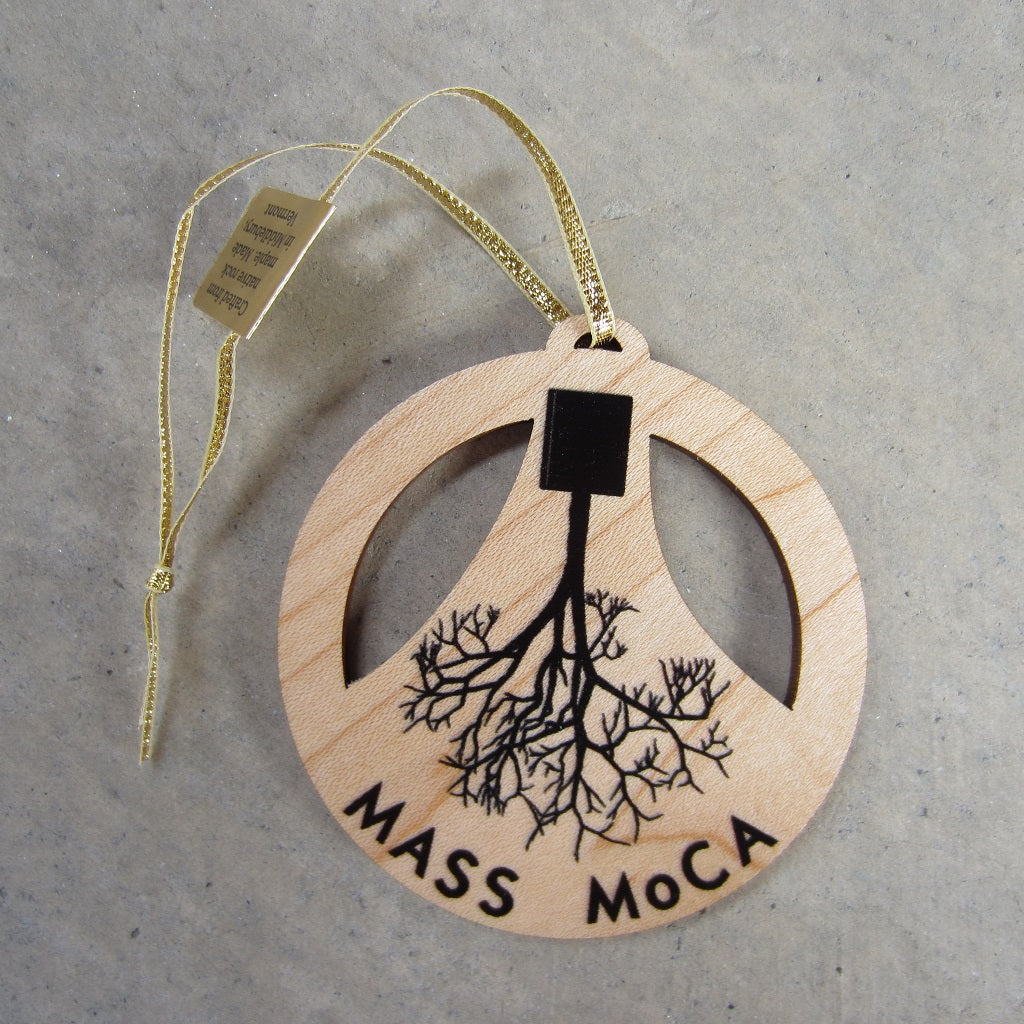 MASS MoCA Wooden Holiday Ornament
