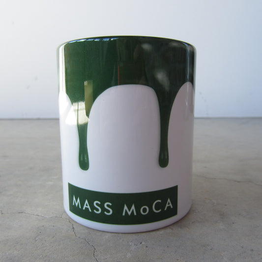 MASS MoCA Paint Drip Mug: Dark Green