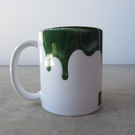 MASS MoCA Paint Drip Mug: Dark Green