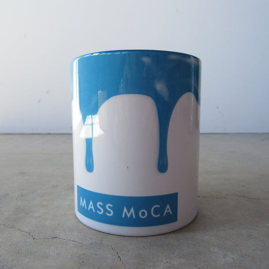 MASS MoCA Paint Drip Mug: Light Blue