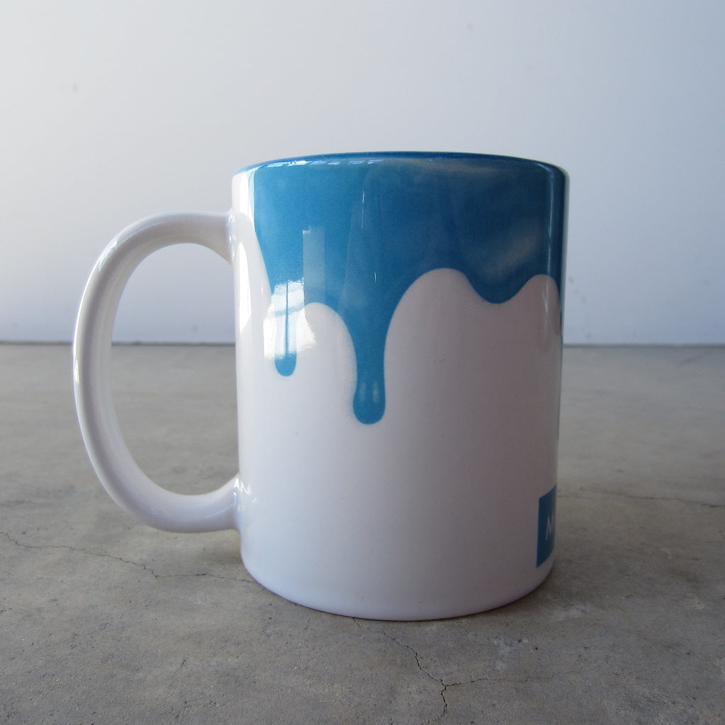 MASS MoCA Paint Drip Mug: Light Blue