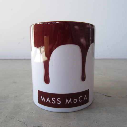 MASS MoCA Paint Drip Mug: Maroon