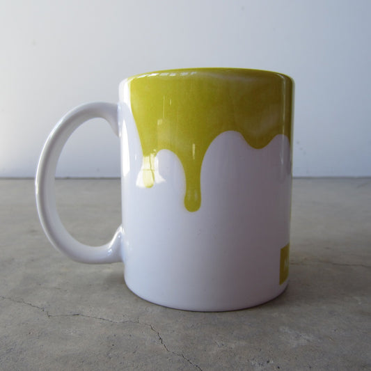 MASS MoCA Paint Drip Mug: Yellow