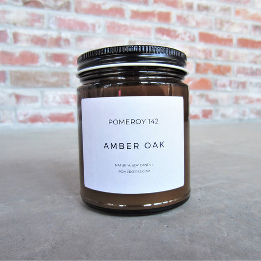 Natural Soy Candle: Amber Oak