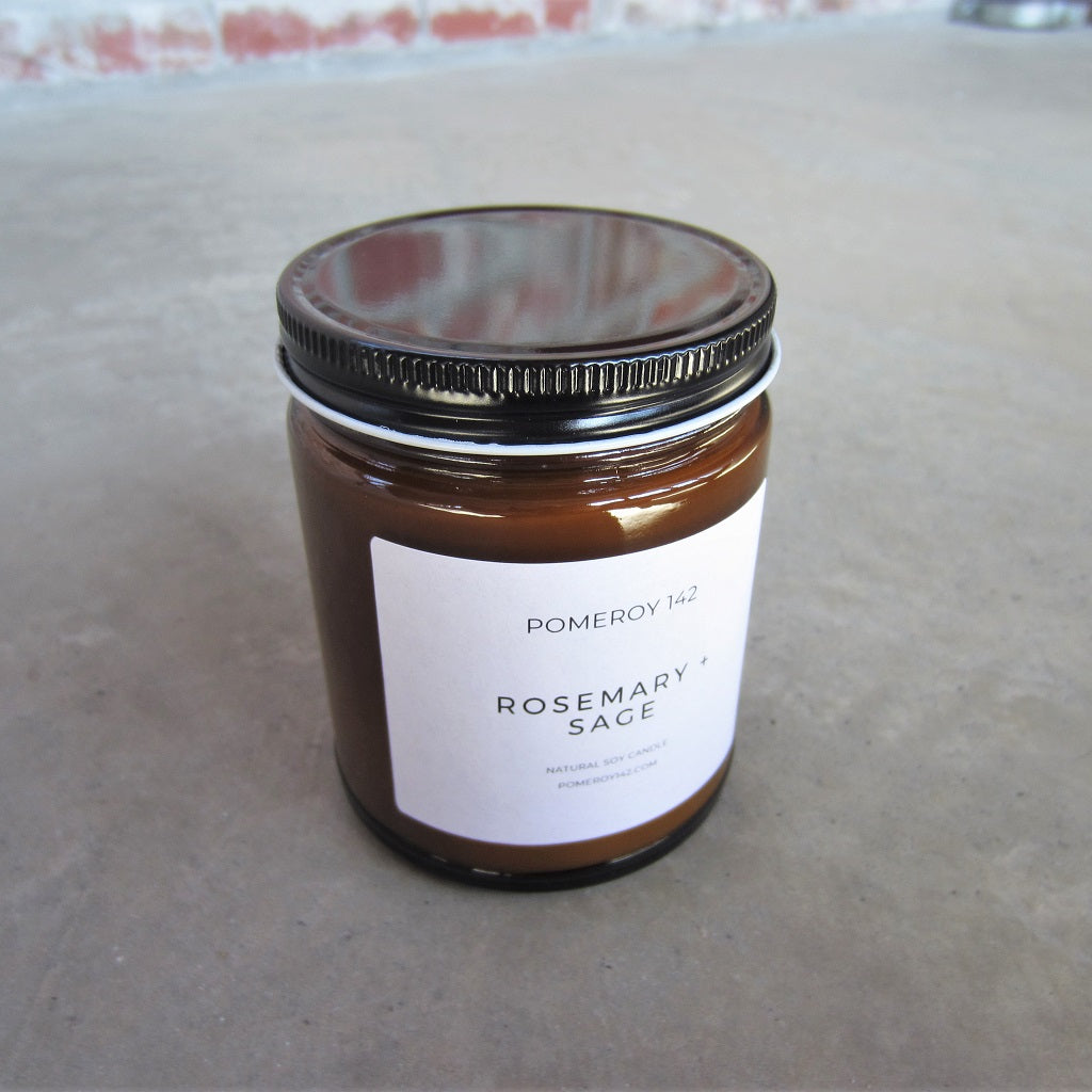 Natural Soy Candle: Rosemary and Sage