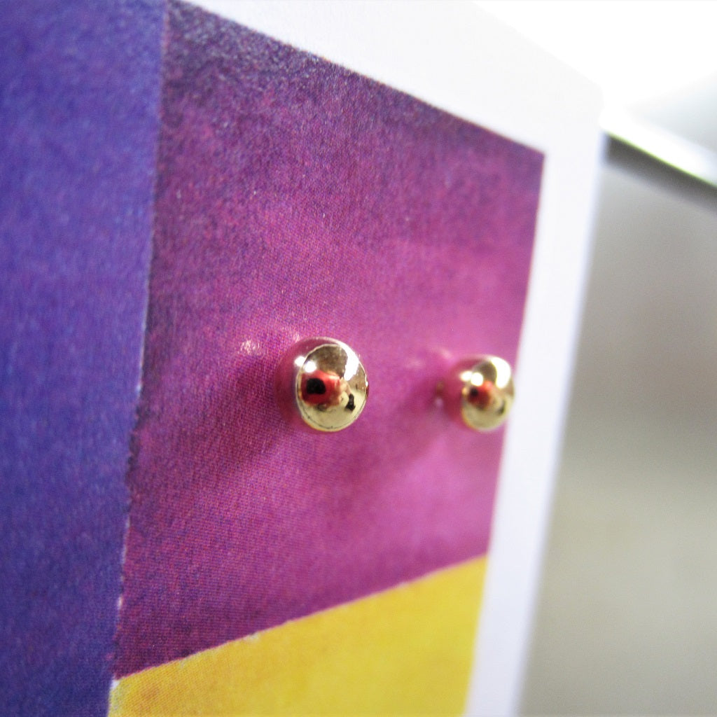 Abstract Studs: Gold Orbs