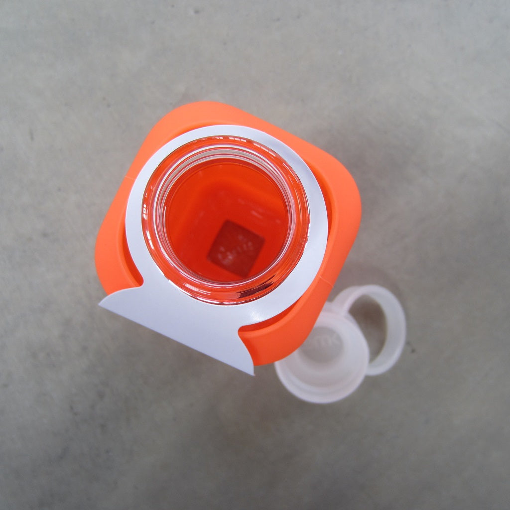 Glass Bottle with Silicone Sleeve - Orange