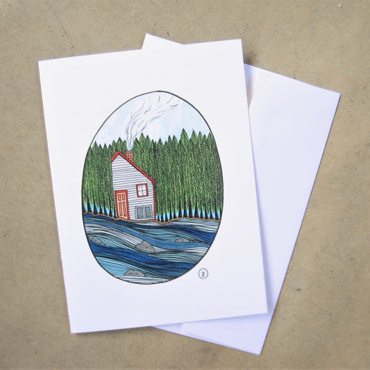 Greeting Card: Cabin in the Woods