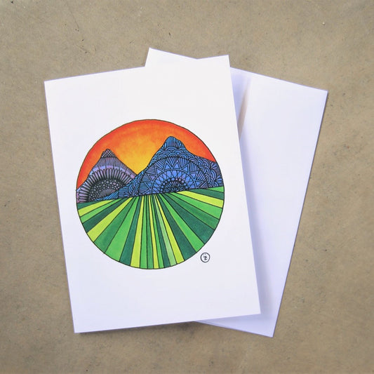 Greeting Card: Mandala Mountains
